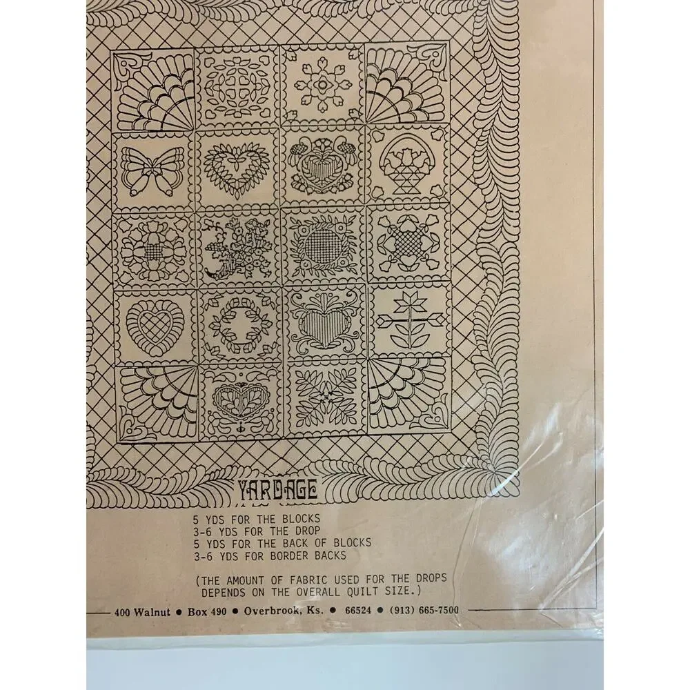 The Osage County Quilt Factory Whitework Pattern 1986 As You Go Robertson